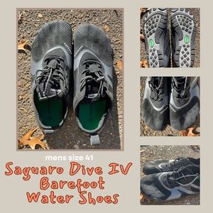 EUC | Saguaro Dive IV Men's Barefoot Water Shoes | Black | Men's Size 41